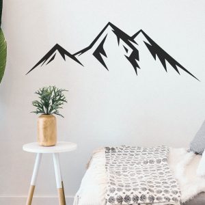 Mountain Range Stencil - Art and Wall Stencil - Image 3