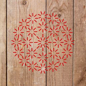 Round Flower Pattern Stencil - Art and Wall Stencil - Image 4