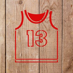 Basketball Uniform Stencil - Art and Wall Stencil - Image 4