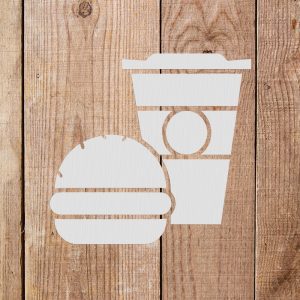 Biscuit and Coffee Stencil - Art and Wall Stencil - Image 5