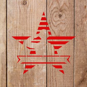 Solder Saluting in a Star Stencil - Art and Wall Stencil - Image 4