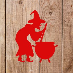 Witch over Cauldron Stencil - Art and Wall Stencil - Image 4