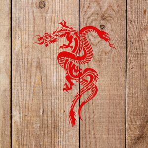 Two Dragons Stencil - Art and Wall Stencil - Image 5