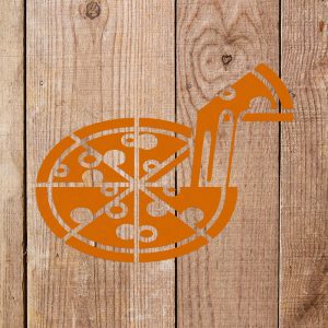 Pizza Stencil - Art and Wall Stencil - Image 3