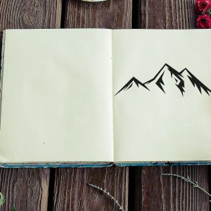 Mountain Range Stencil - Art and Wall Stencil - Image 4