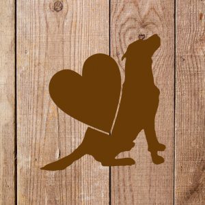 Dog and a Heart Stencil - Art and Wall Stencil - Image 5