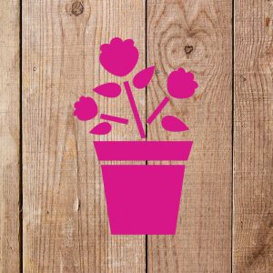 Flower Pot Stencil - Art and Wall Stencil - Image 5