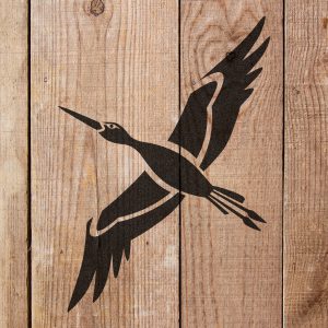 Flying Crane Egret Heron Stencil - Art and Wall Stencil - Image 4