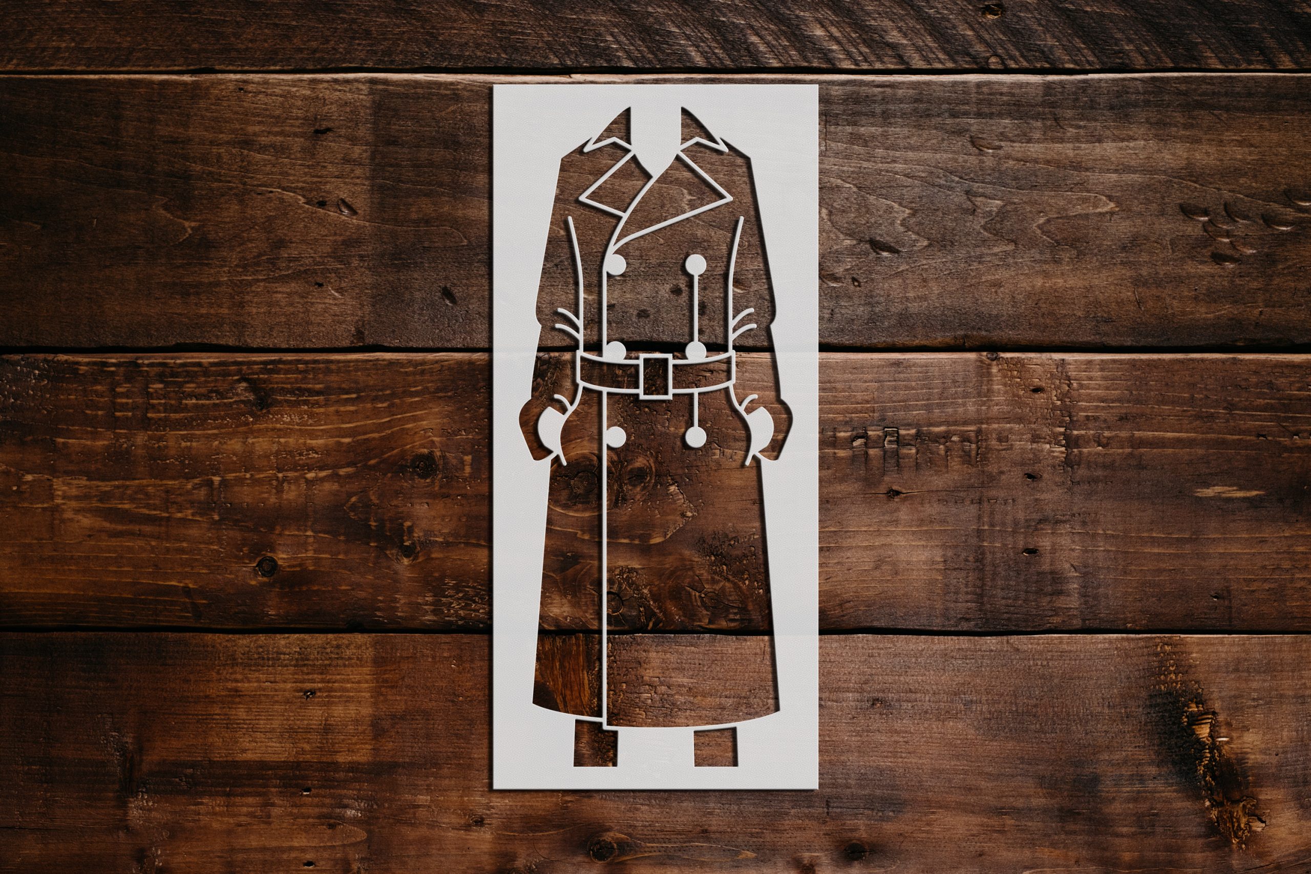 Long Coat Stencil Art and Wall Stencil Stencil Giant