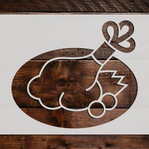 Chicken Dinner Stencil - Art and Wall Stencil