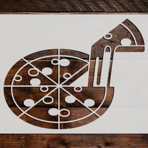 Pizza Stencil - Art and Wall Stencil - Image 1