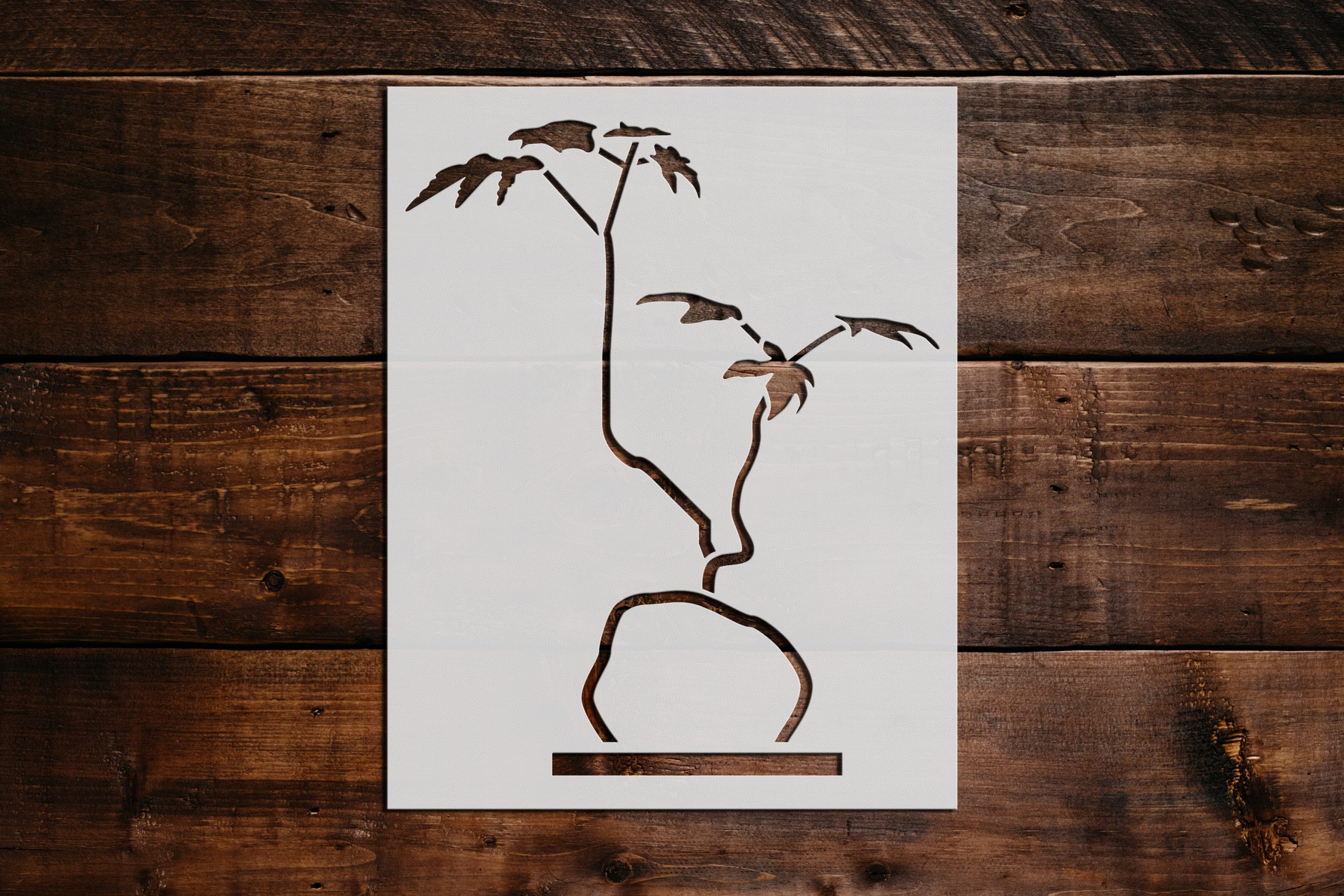 Bonsai Tree Stencil - Art and Wall Stencil - Stencil Giant