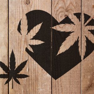 Marijuana Leaf and Heart Stencil - Art and Wall Stencil - Image 4