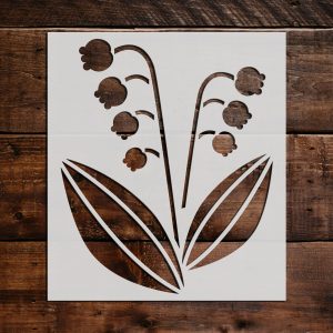 Stem and Leaf Flower stencils for fence painting, wall stenciling