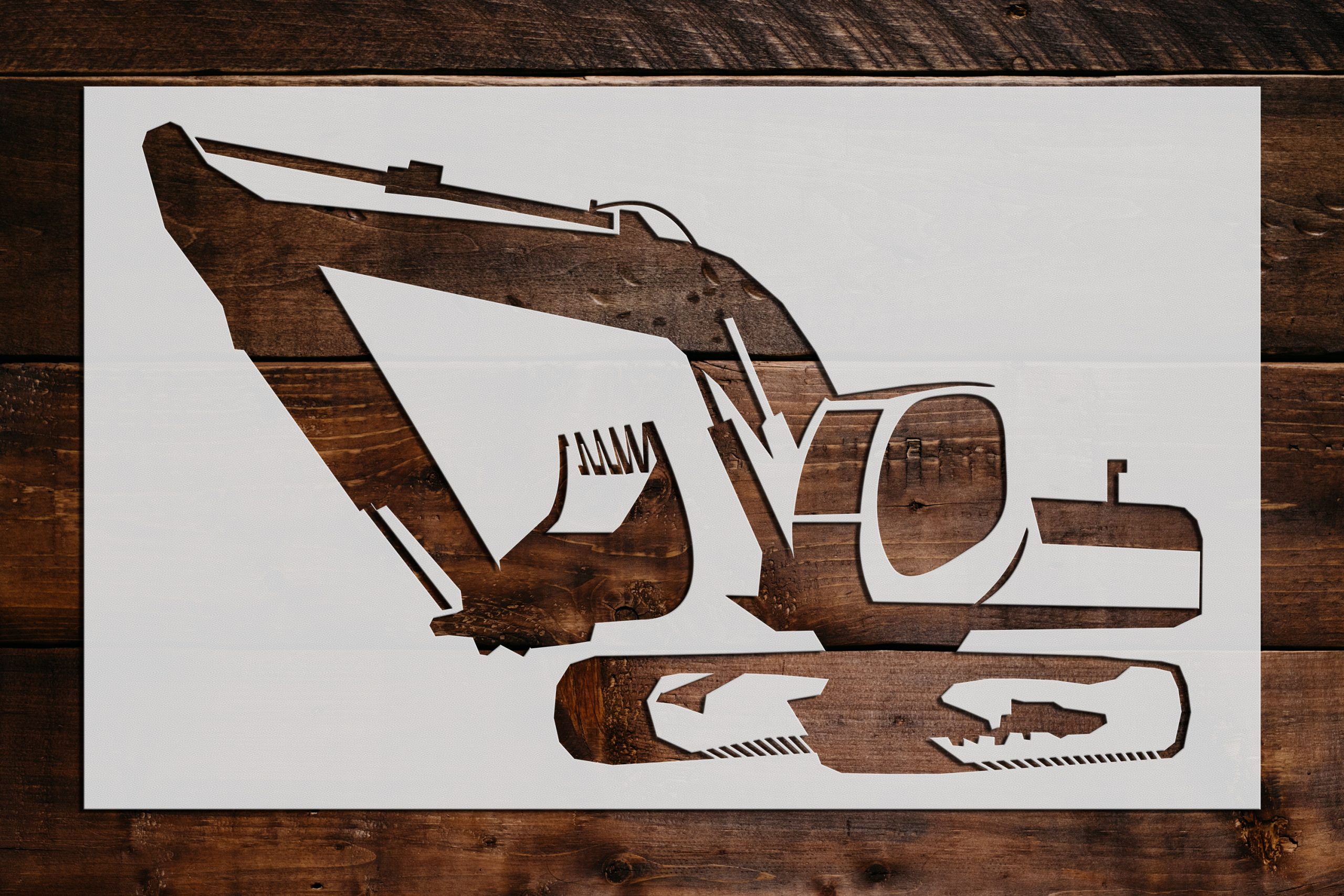 Backhoe Stencil - Art and Wall Stencil - Stencil Giant