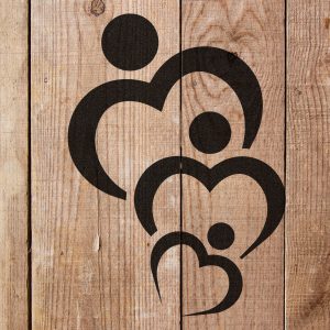 Family Hearts Stencil - Art and Wall Stencil - Image 4