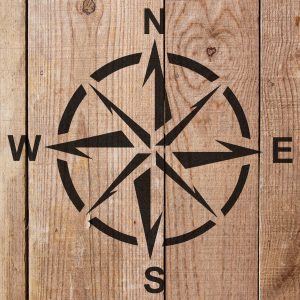 Compass, N, S, E, W Stencil - Art and Wall Stencil - Image 4
