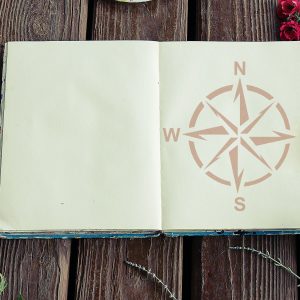 Compass, N, S, E, W Stencil - Art and Wall Stencil - Image 3