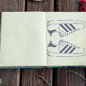 Sneaker Stencil - Art and Wall Stencil - Image 4