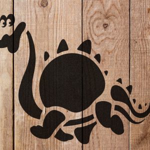 Funny Dinosaur Stencil - Art and Wall Stencil - Image 4