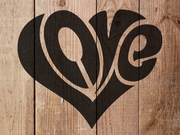 HEART FLOWER BRANCH BIG SIZES Reusable Stencil Wall Art Valentine's Love /  F46