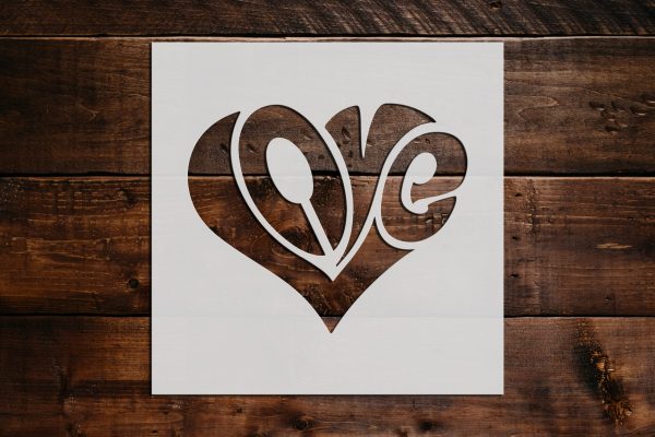 Love Heart Stencil - Art and Wall Stencil - Stencil Giant