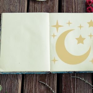 Moon and Stars Stencil - Art and Wall Stencil - Image 3