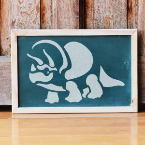 Cute Triceratops Stencil - Art and Wall Stencil - Image 4
