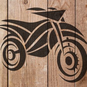 Motorcycle Dirt Bike Stencil - Art and Wall Stencil - Image 3