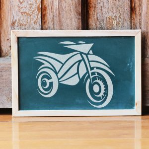 Motorcycle Dirt Bike Stencil - Art and Wall Stencil - Image 4