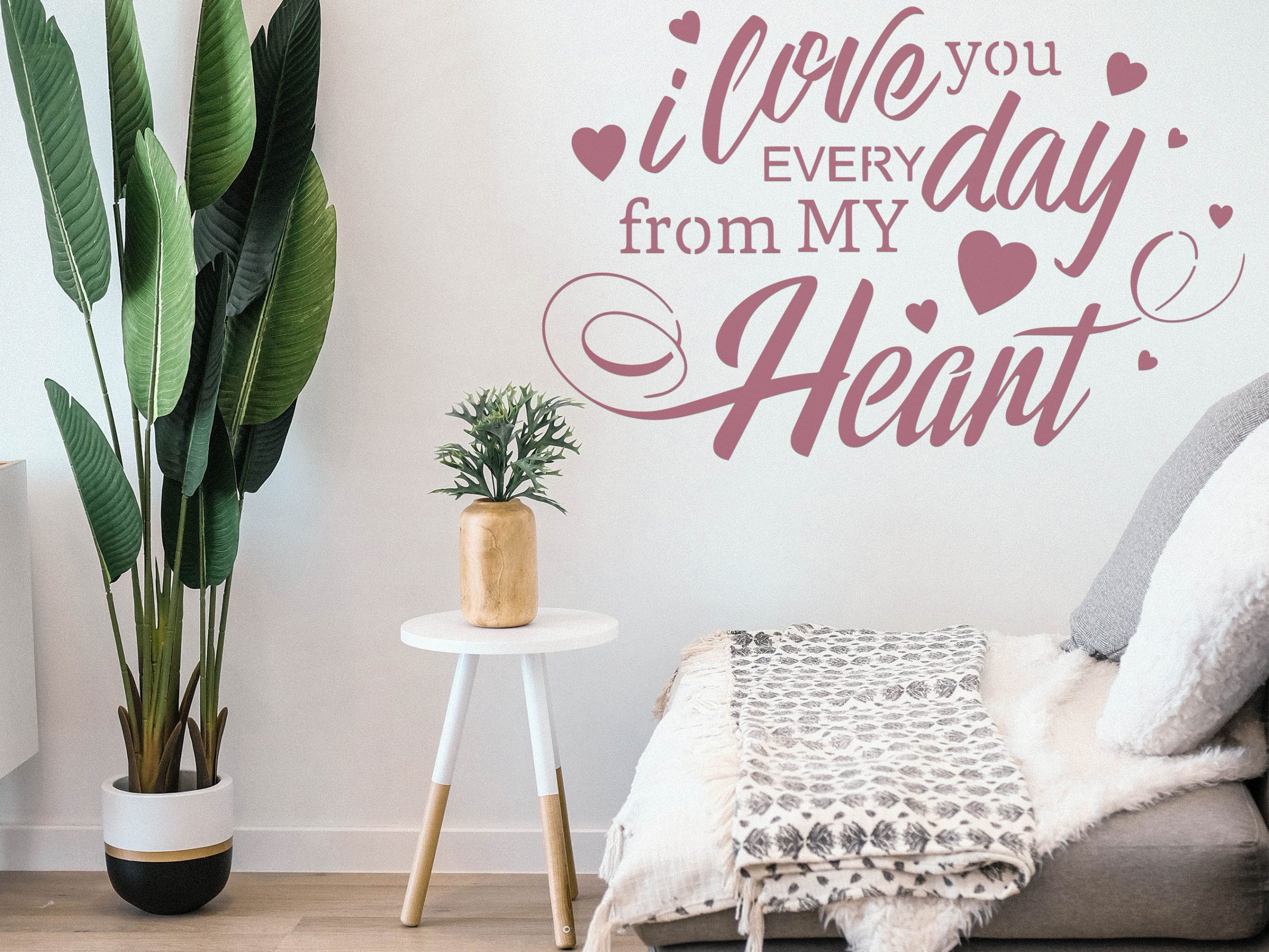 Love You Quote Stencil Art and Wall Stencil Stencil Giant