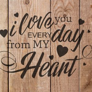 Love You Quote Stencil - Art and Wall Stencil - Image 4