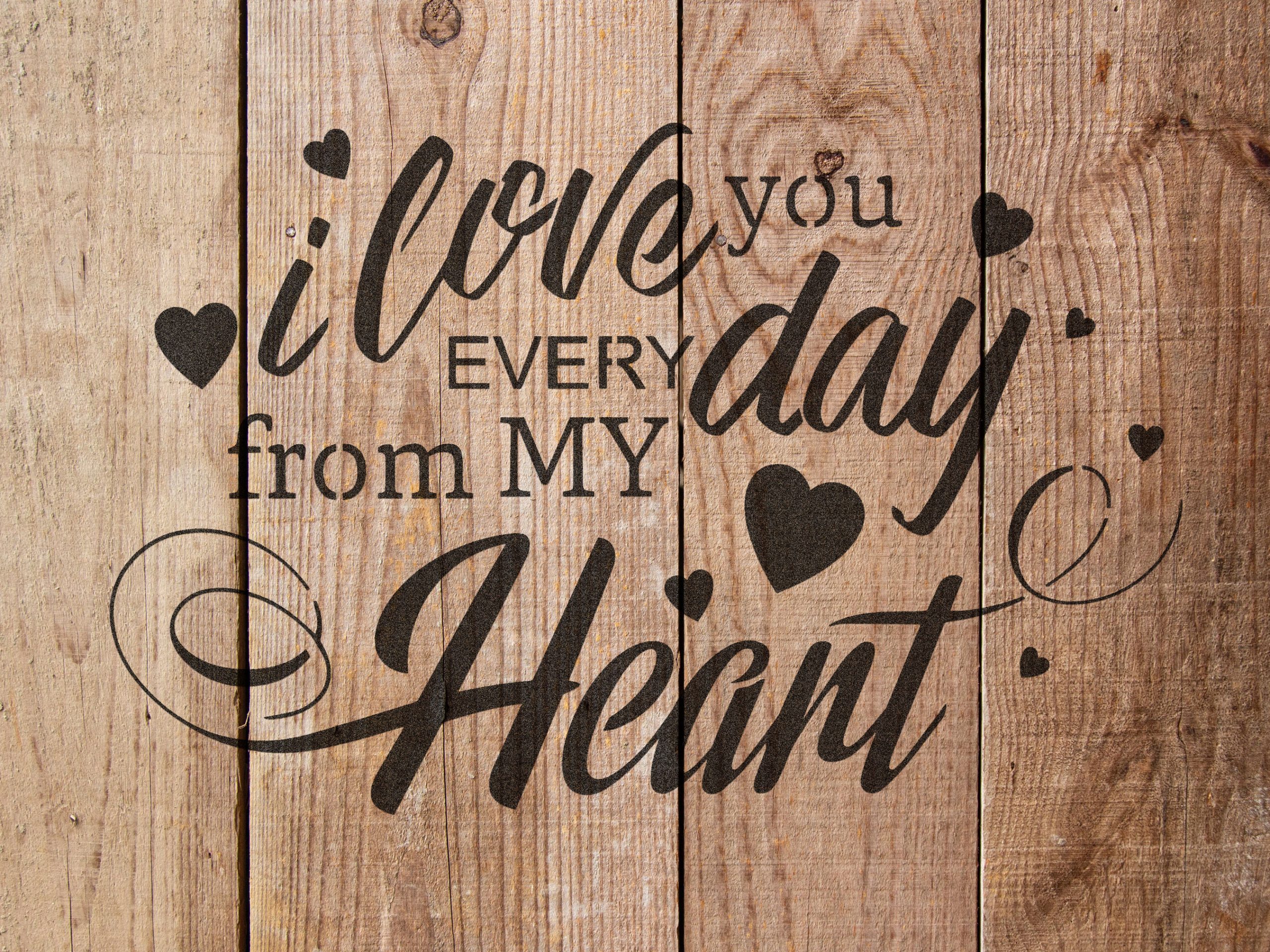 Love You Quote Stencil Art and Wall Stencil Stencil Giant