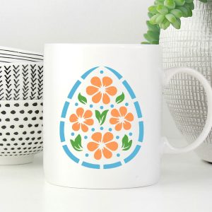 Easter Egg with Flowers Stencil - Art and Wall Stencil - Image 5