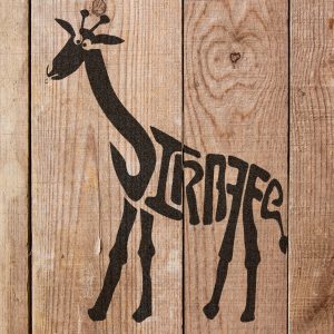 Giraffe Word Stencil - Art and Wall Stencil - Image 4