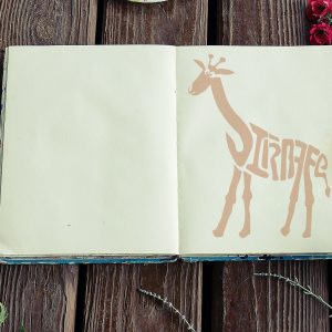 Giraffe Word Stencil - Art and Wall Stencil - Image 5