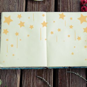 Raining Stars Stencil - Art and Wall Stencil - Image 4