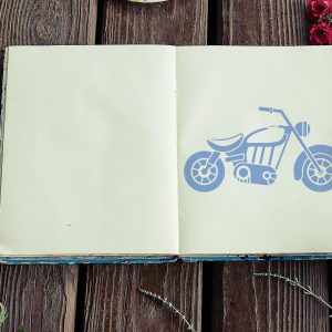 Motorcycle Stencil - Art and Wall Stencil - Image 4