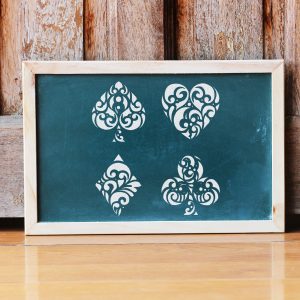 Playing Card Suits, Spades, Hearts, Diamonds, Clubs Stencil - Art and Wall Stencil - Image 4