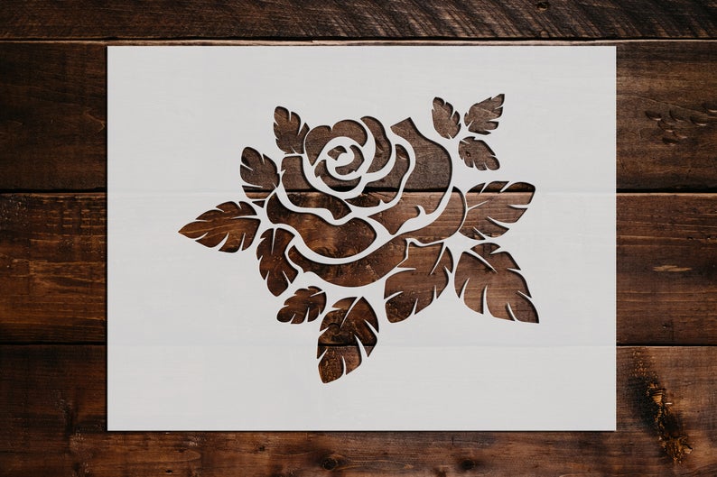 Rose Stencil - Art and Wall Stencil - Stencil Giant