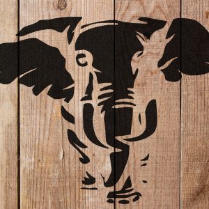 Elephant Stencil - Art and Wall Stencil - Image 3