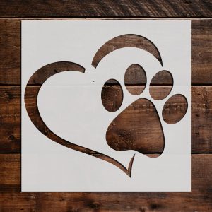bulldog paw print stencil