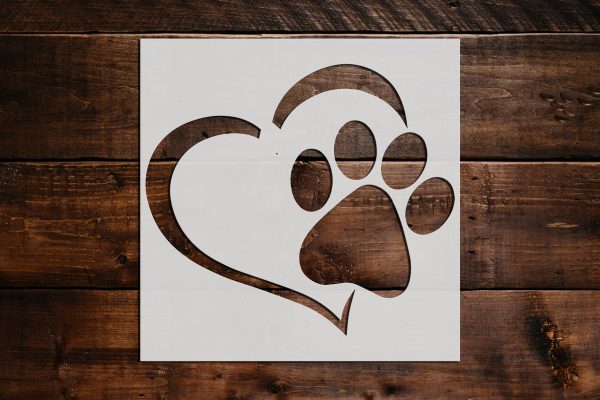 wolf paw print stencil