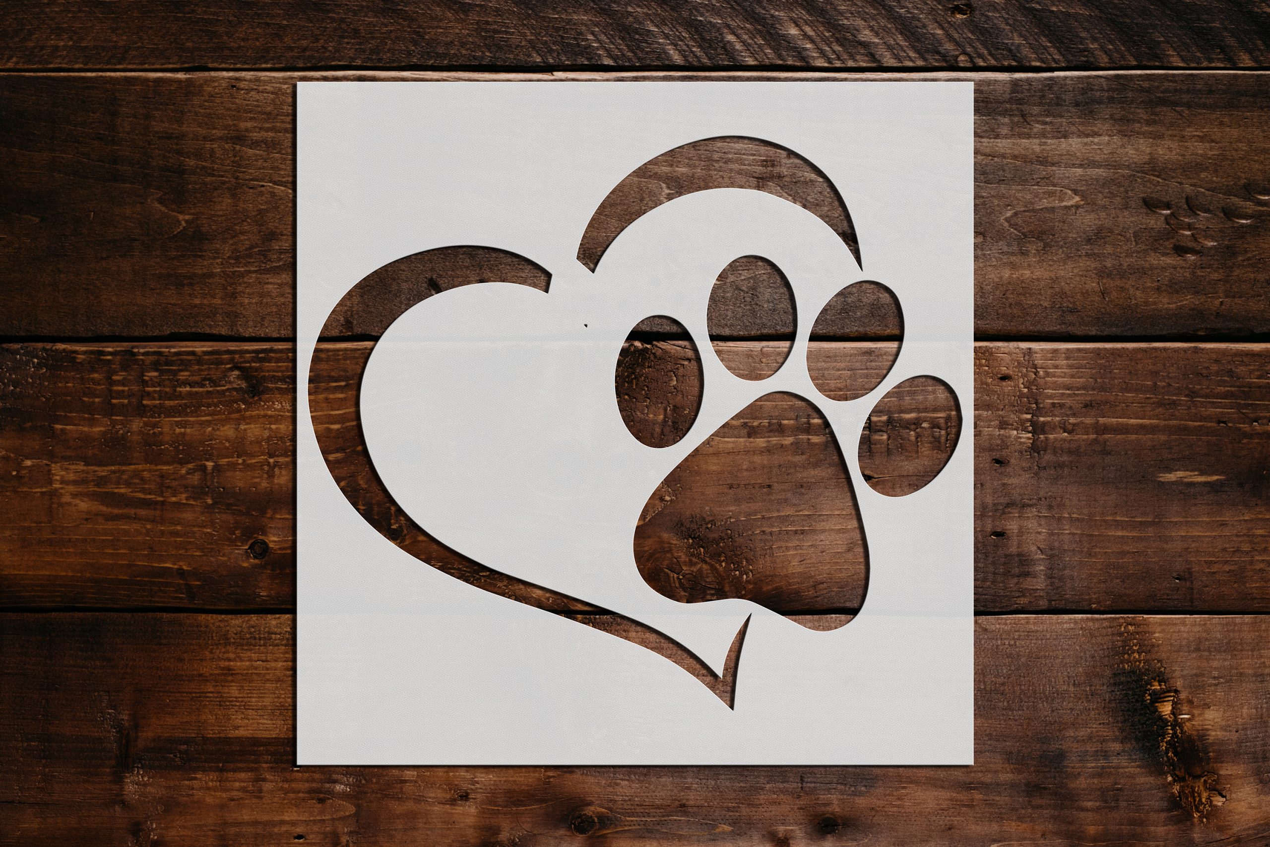Reusable Stencils for Painting in Small & Large Sizes Heart Paw Stencil Template for Walls and Crafts 