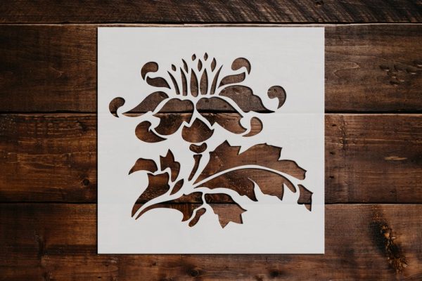 Flower and Leaves Stencil - Art and Wall Stencil - Stencil Giant