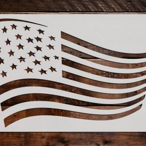 US Distressed American Waving Flag - Stencil – My Custom Stencils