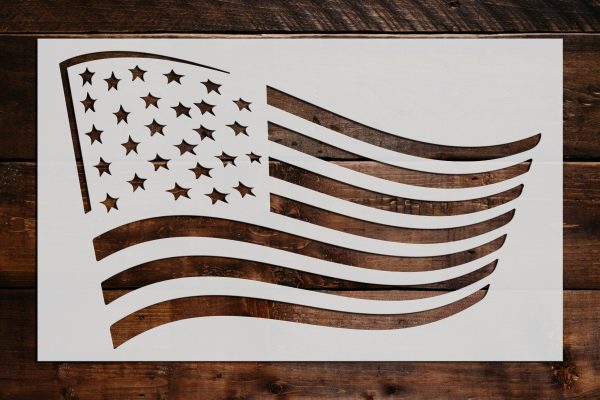 American Flag Stencil - Large American Flag Stencil - US Flag Stencil