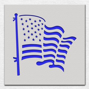 American Flag Stencil - Art and Wall Stencil - Image 4