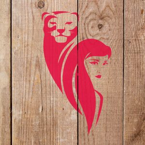 Woman and Cougar Stencil - Art and Wall Stencil - Image 4