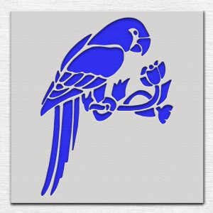 Parrot Stencil - Art and Wall Stencil - Image 3